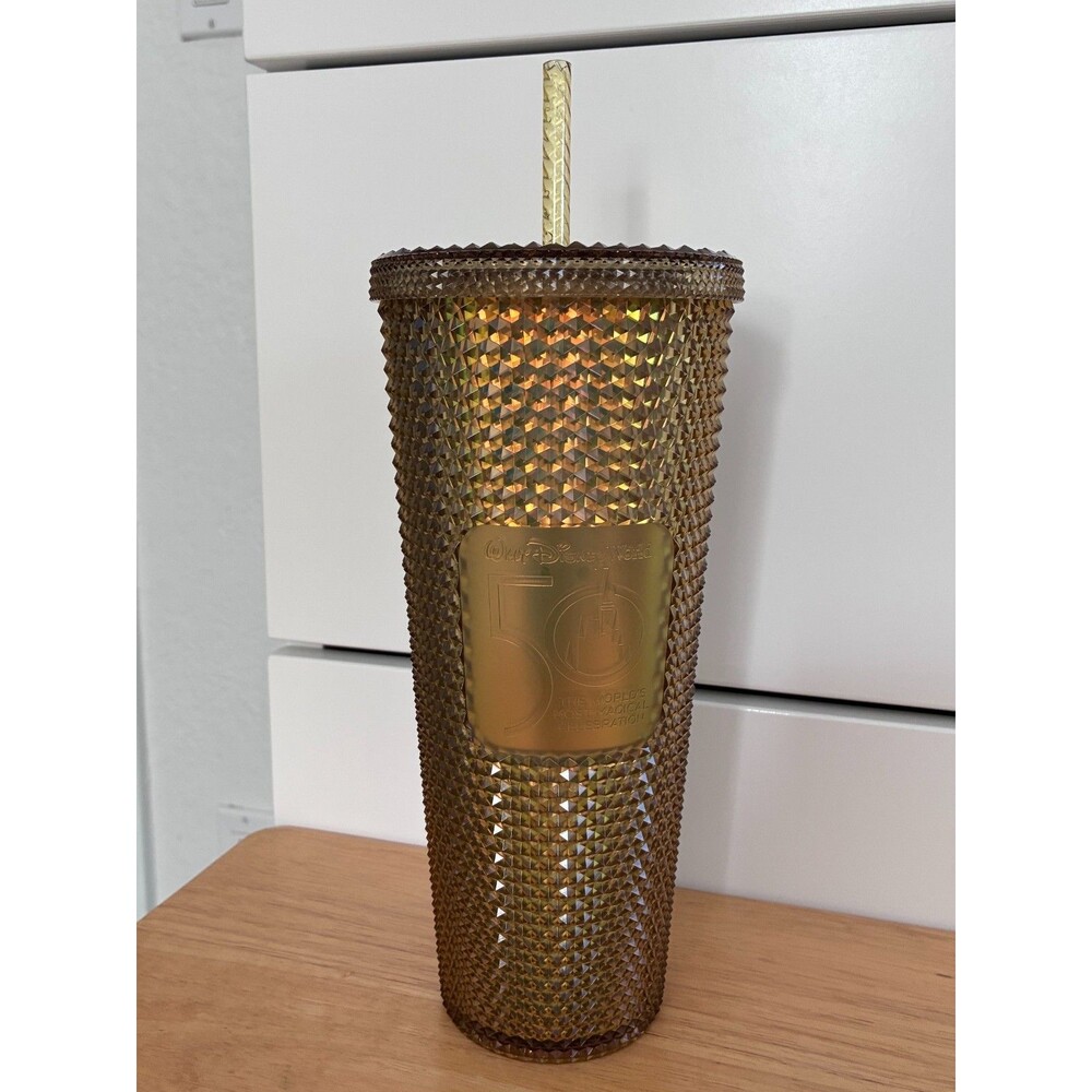 Disney Parks Starbucks Walt Disney World 50th Gold Geometric Tumbler Light Use